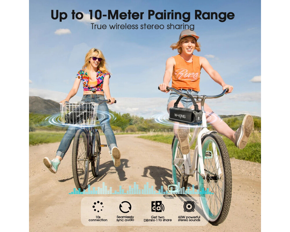 Тонколони W-King Блутут мобилна колонка Bluetooth... 19