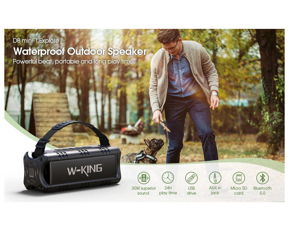 Тонколони W-King Блутут мобилна колонка Bluetooth... 13