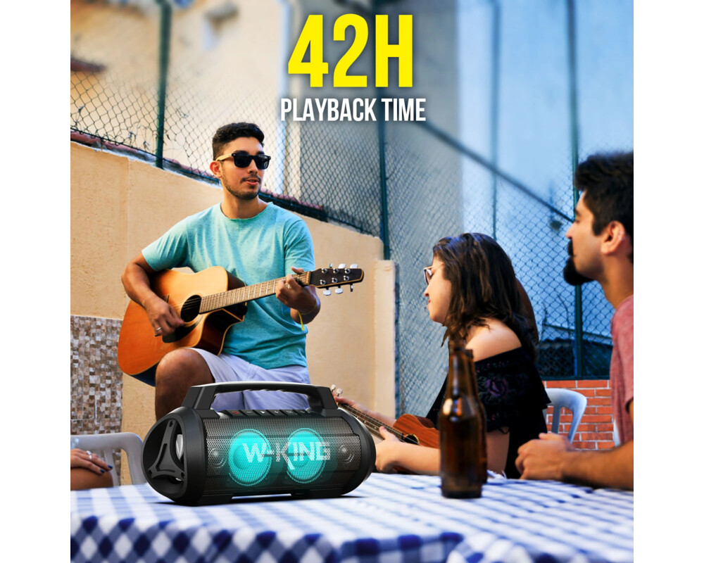 Тонколони W-King Блутут мобилна парти колонка Bluetooth Party Speaker - D10 Black - 70W 13