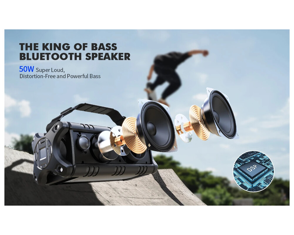 Тонколони W-King Блутут мобилна колонка Bluetooth... 10