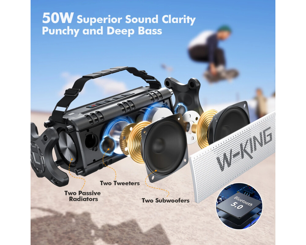 Тонколони W-King Блутут мобилна колонка Bluetooth... 2