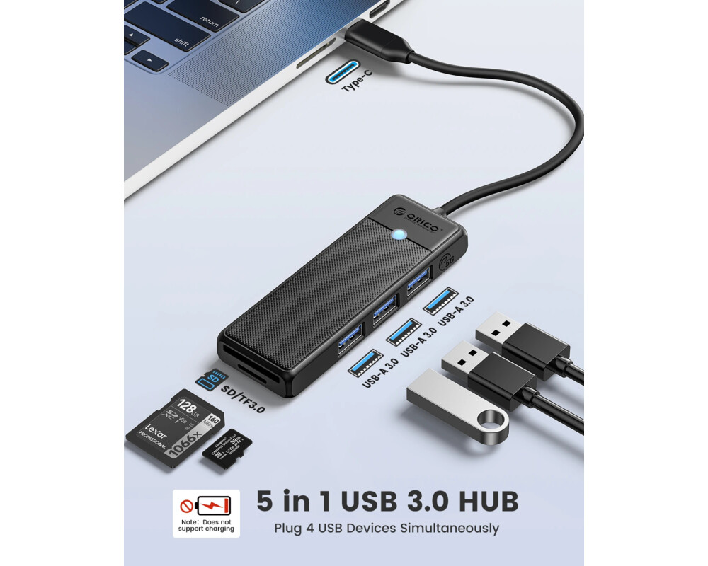 USB хъб Orico USB3.1 HUB Type-C - 3 x USB3.0 2