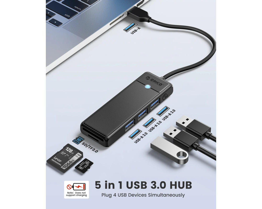 USB хъб Orico USB3.0 HUB White - 3 x USB3.0 2