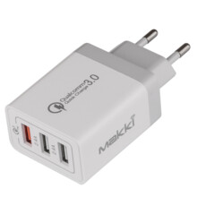  Makki бързо Fast Charger - QC3.0+2xUSB 3... 703191 MAKKI-QC30W3 на топ цена - PIC.bg