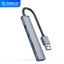  Orico USB3.0/2.0 HUB 3 port + card reader 703195 AH-A12F-GY-BP на топ цена - PIC.bg