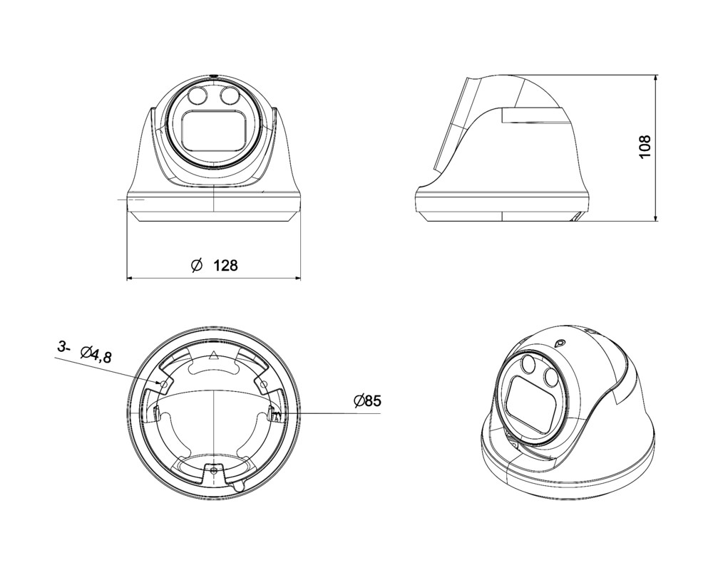 Цифрова IP камера Longse IP Dome - 4k 8MP 4