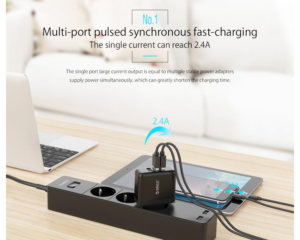 Зарядно Orico за стена Smart Charger 220V - 15W... 8