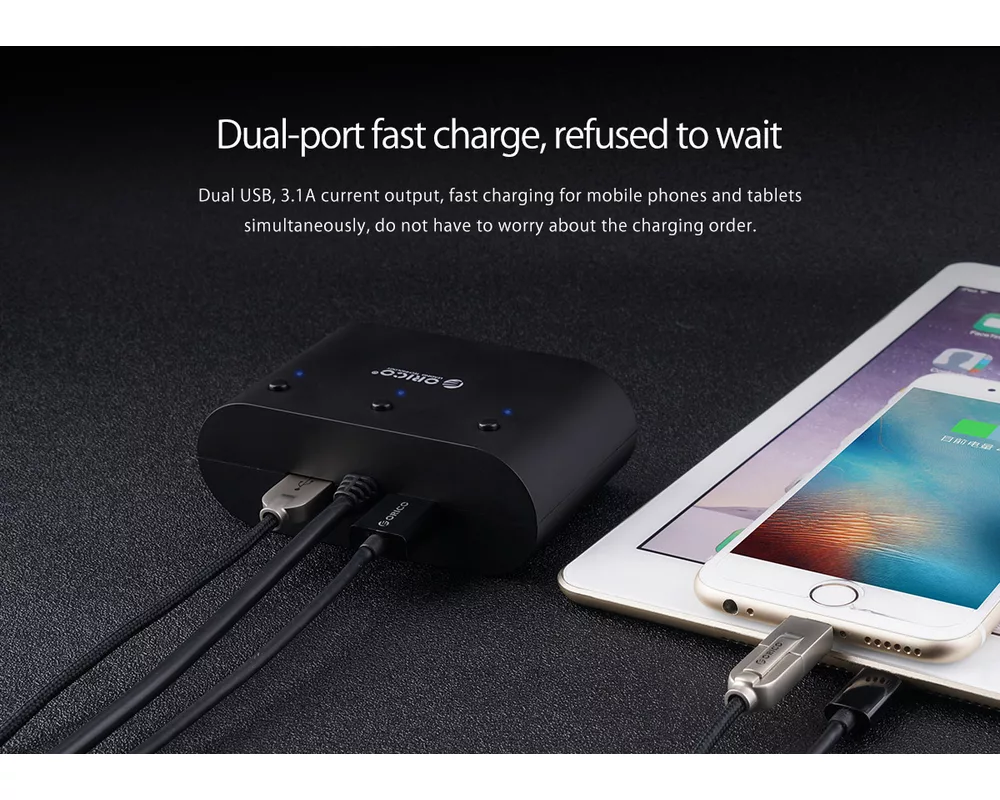 Зарядно Orico разклонител за запалка за кола Car Cigarette Lighter 3 Ports + 2xUSB 5