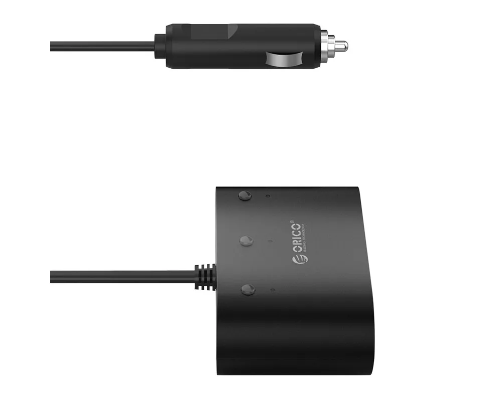 Зарядно Orico разклонител за запалка за кола Car Cigarette Lighter 3 Ports + 2xUSB 3