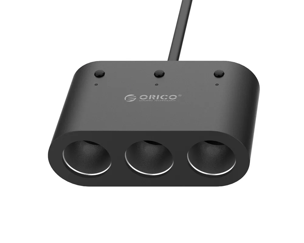 Зарядно Orico разклонител за запалка за кола Car Cigarette Lighter 3 Ports + 2xUSB 2