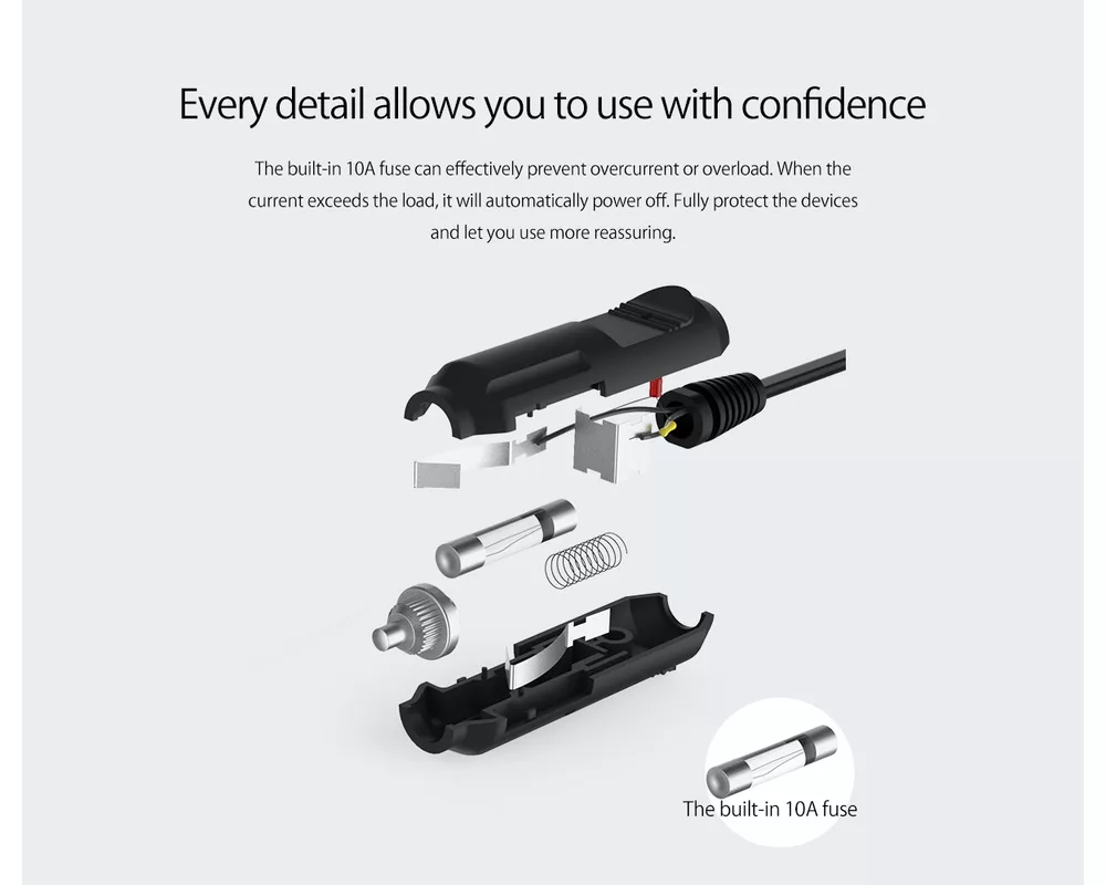 Зарядно Orico разклонител за запалка за кола Car Cigarette Lighter 3 Ports + 2xUSB 12