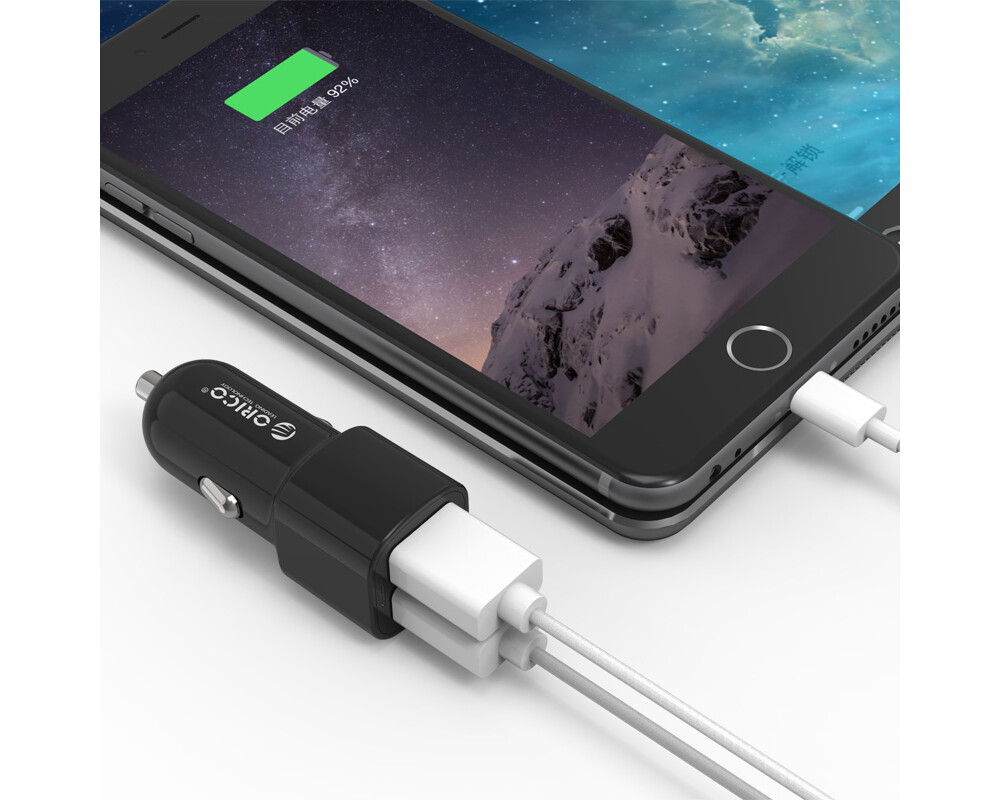 Зарядно Orico Charger Car 12V-24V - 18W 2 port 2... 2