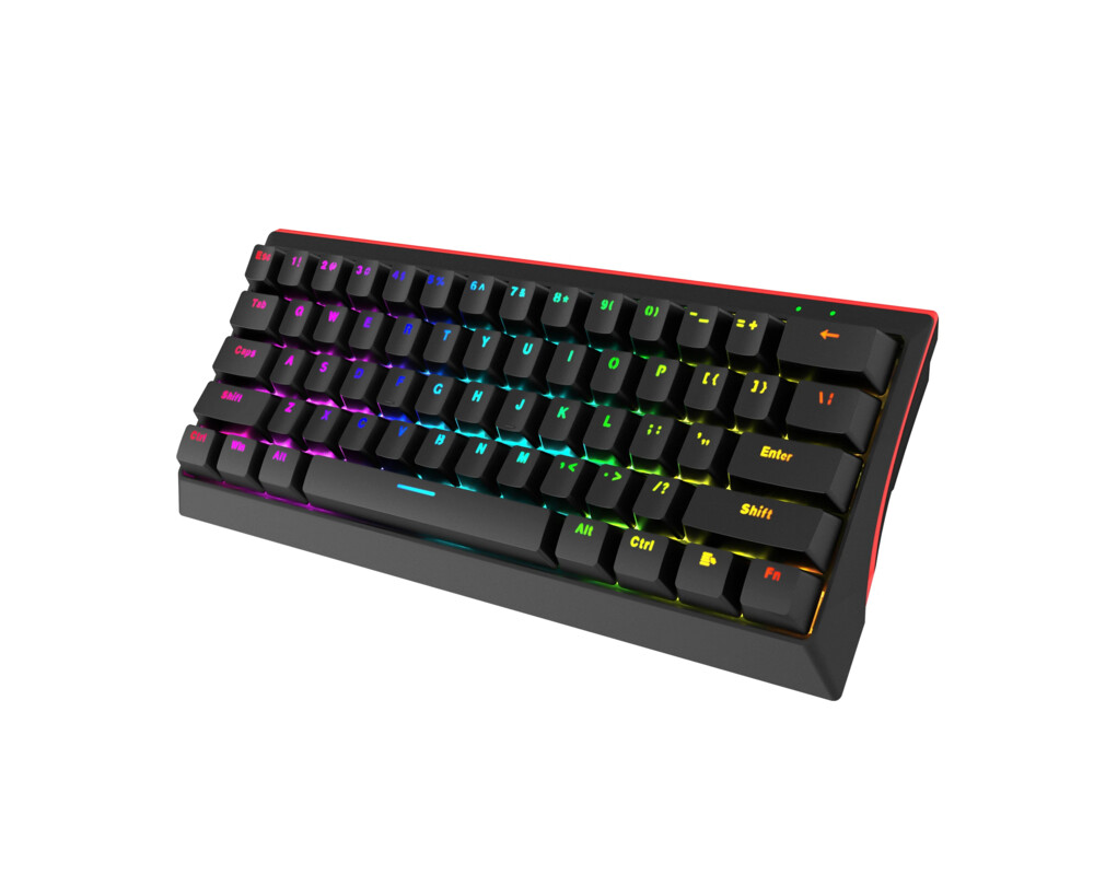 Клавиатура Marvo геймърска клавиатура Gaming Mechanical keyboard 61 keys TKL - KG962G - RED switches 4