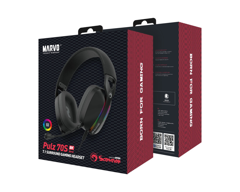Слушалки Marvo Pulz 70S - 7.1 RGB - MARVO-HG9086-... 6