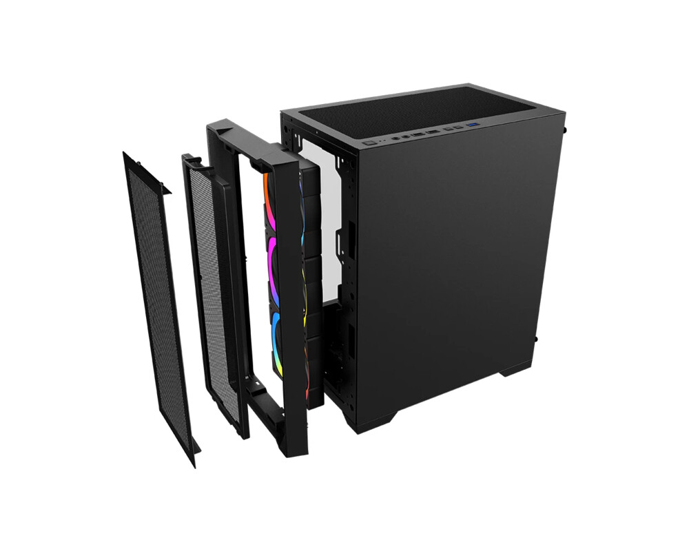 Кутия 1stPlayer mATX - TRILOBITE T4 Mesh Black 5