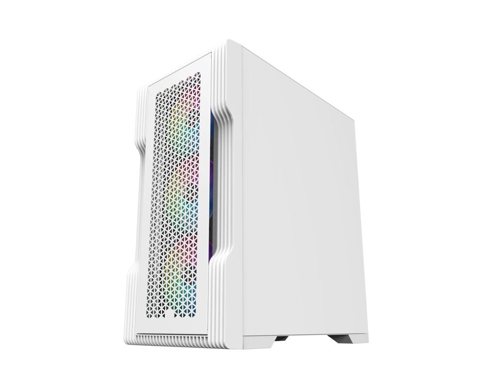 Кутия 1stPlayer mATX - TRILOBITE T3 Mesh White 3