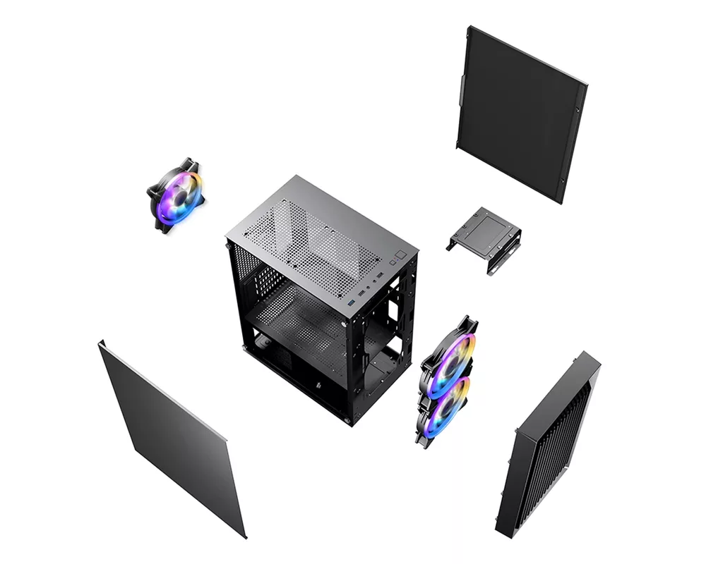 Кутия 1stPlayer mATX - BS-2 - 3 fans included 12