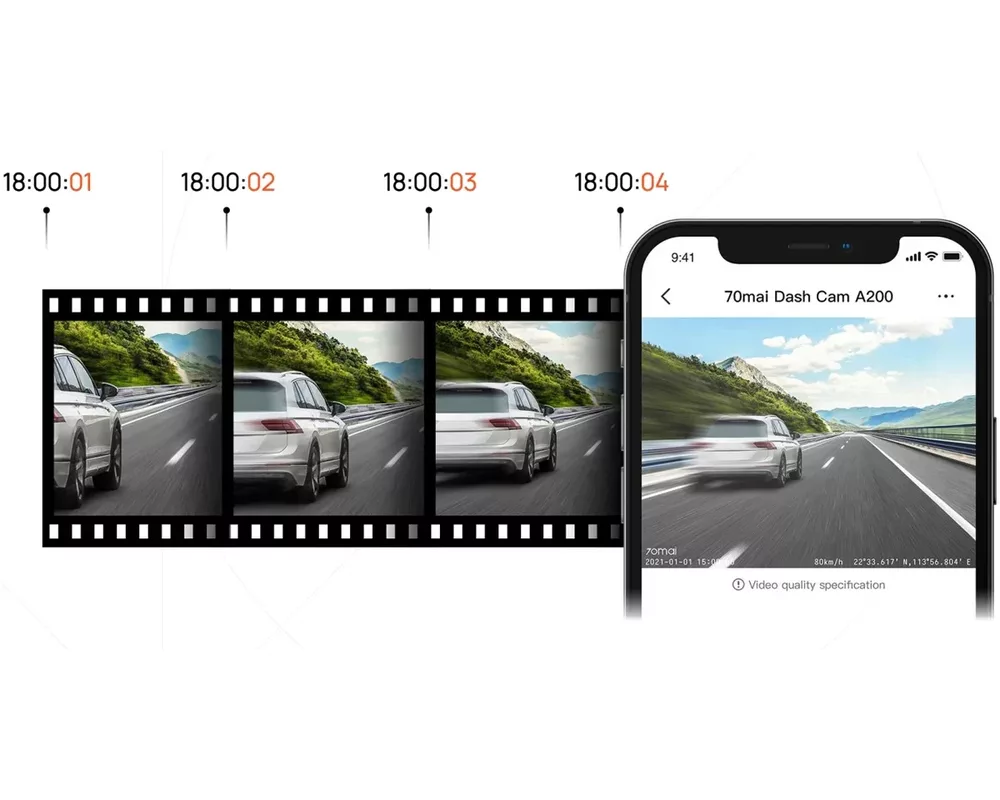 Видеорегистратор 70mai Dash Cam - A200 18