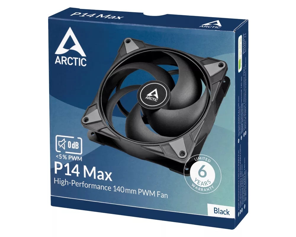 Вентилатор Arctic 140mm P14 Max - 2Ball - 250-2800r... 4