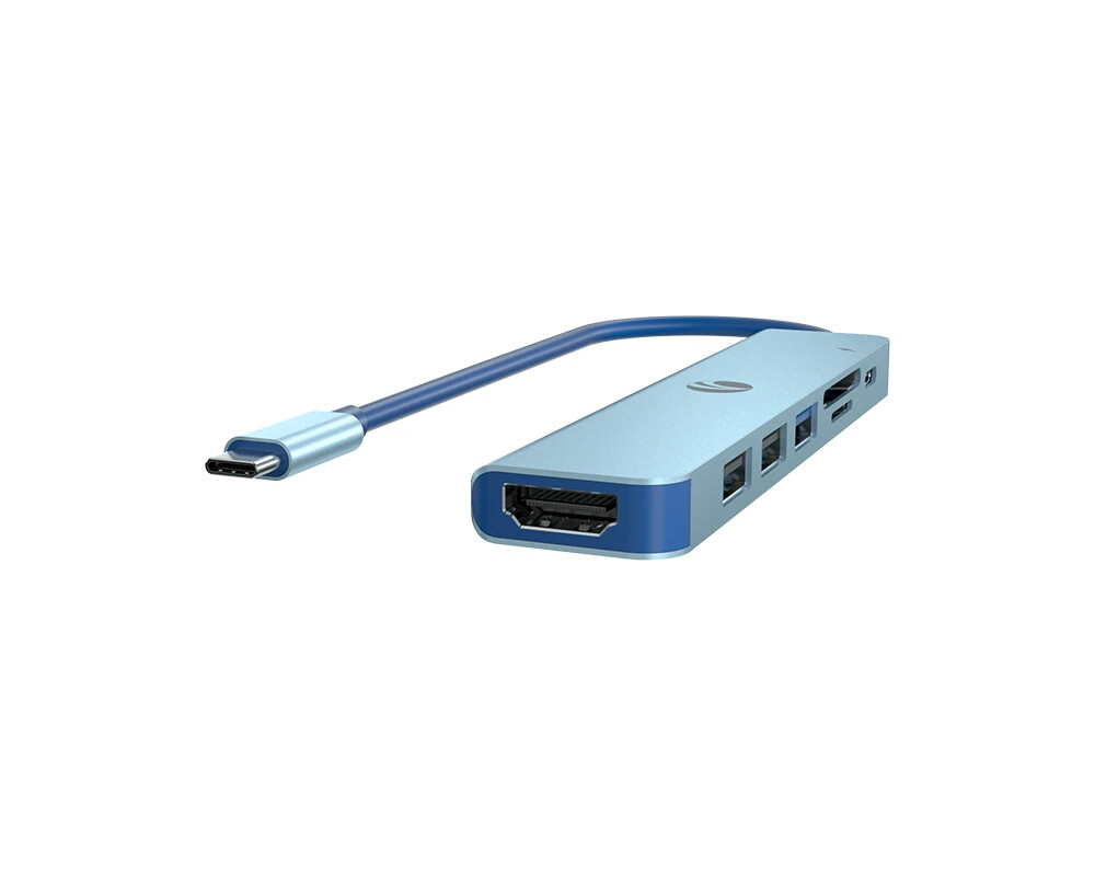 Докинг станция VCom Docking Station Type-C 7-in-1 - CUE18 - PD3.0 100W 6