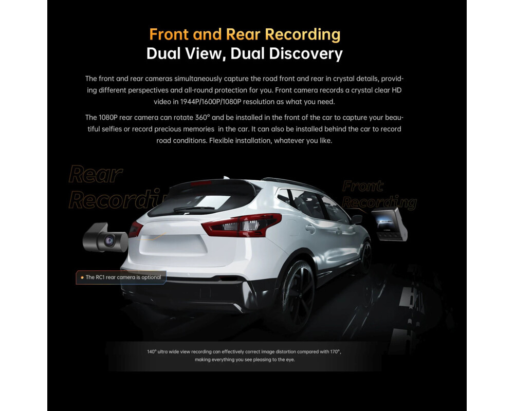 Видеорегистратор DDPAI Dash Cam Set Z40 GPS DUAL 14