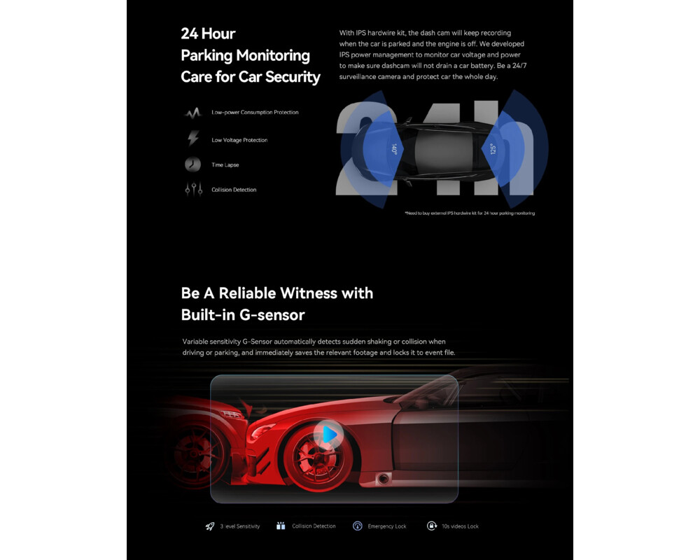 Видеорегистратор DDPAI Dash Cam Set Mola N3 PRO GPS 14