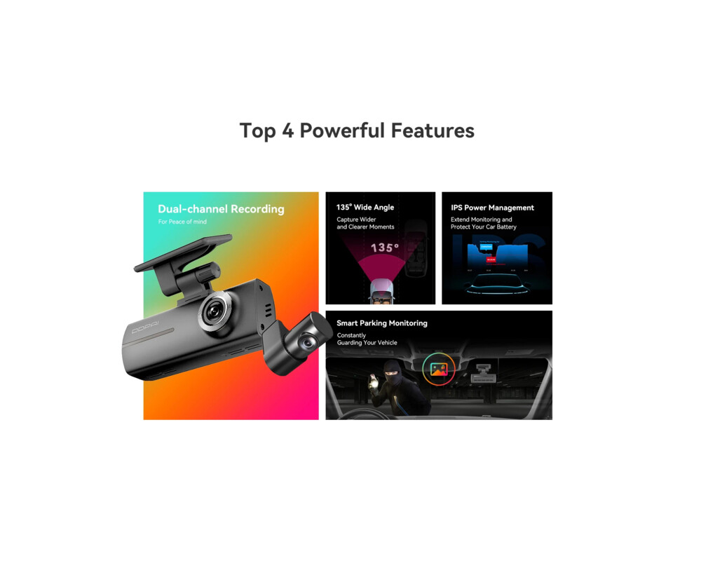 Видеорегистратор DDPAI Dash Cam Set N1 DUAL 3