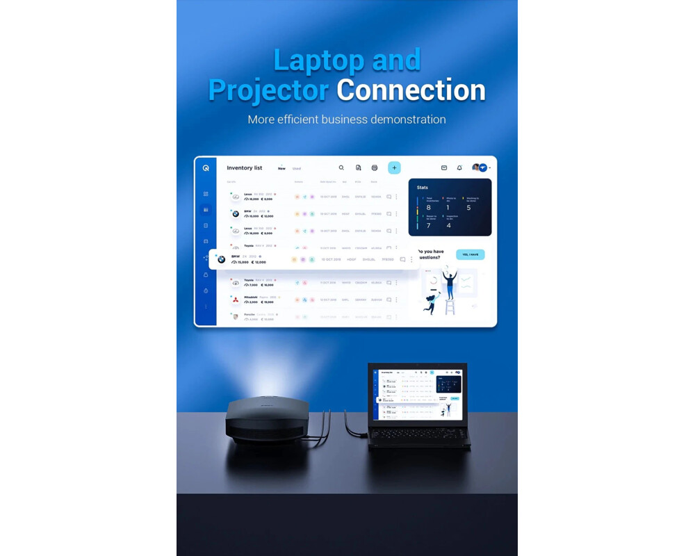 Кабел Vention кабел Cable DisplayPort to HDMI 3.0m - 4K 8