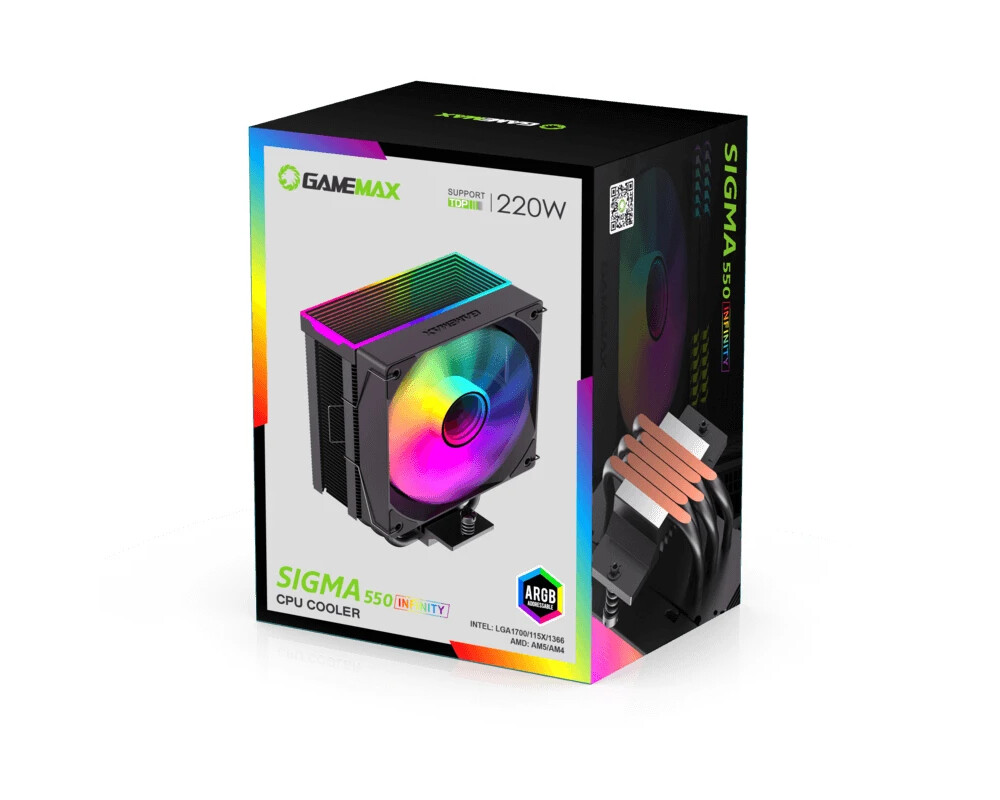 Охладител за процесор Gamemax Sigma 550 Infinity Black - Addre... 10