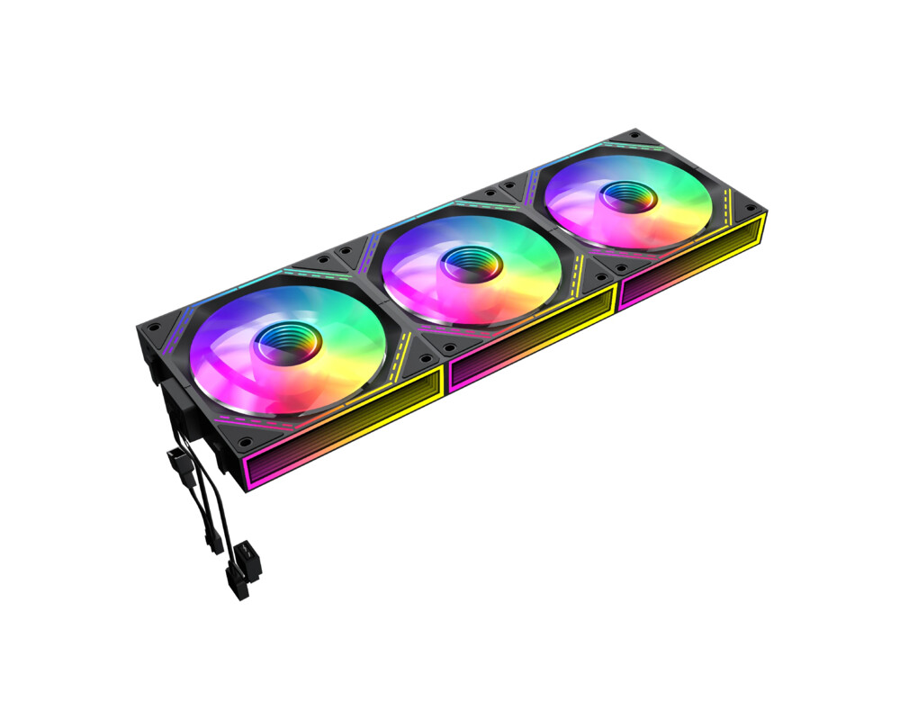 Вентилатор Gamemax Комплект вентилатори Pack 3-in-1 3x120mm - FN12A-S3I Black 2