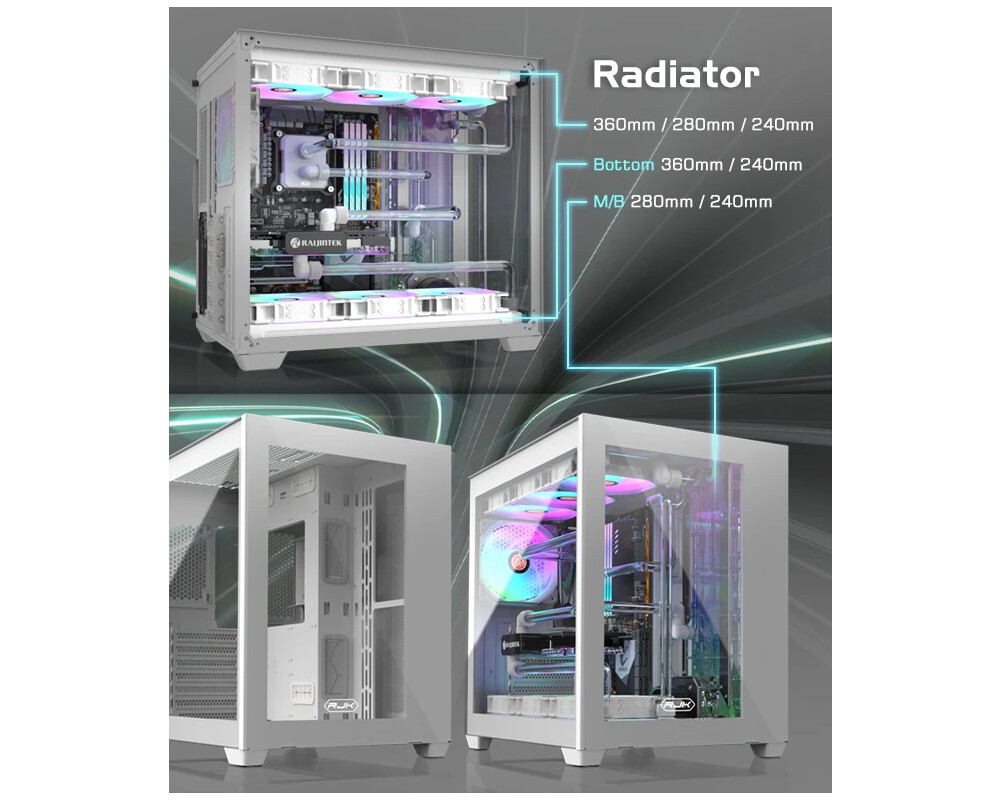 Кутия Raijintek ATX - PAEAN C7 WHITE TG4 9