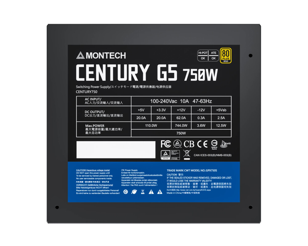 Захранване Montech CENTURY G5 750 2