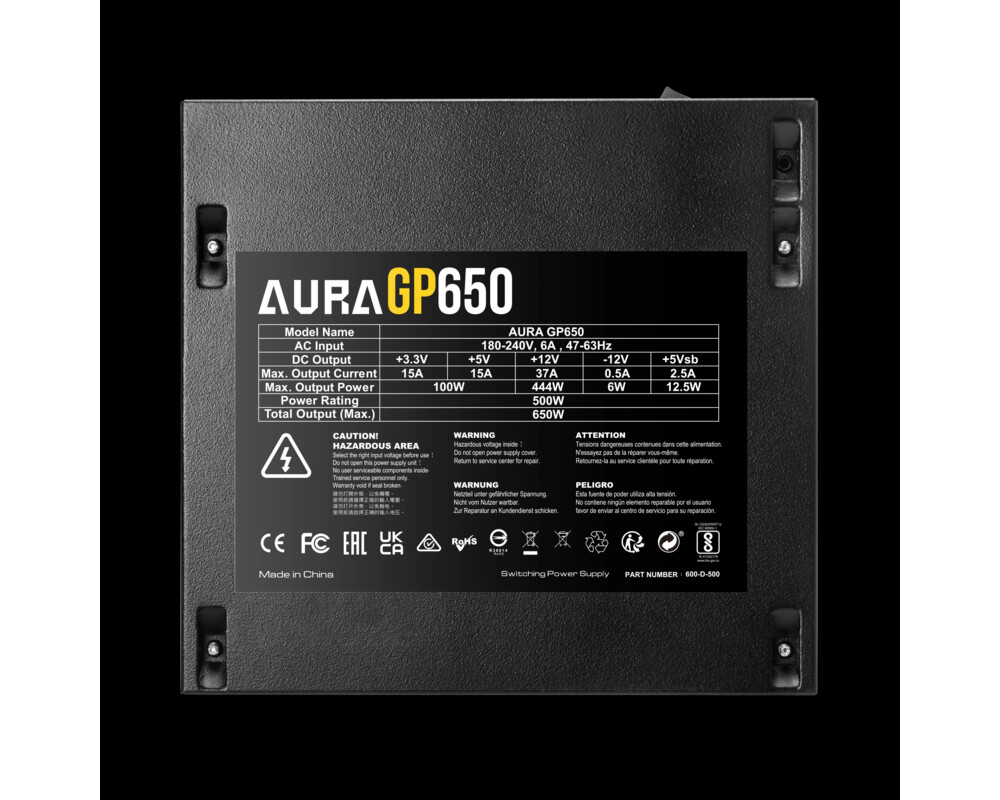Захранване Gamdias 650W - AURA GP650 4