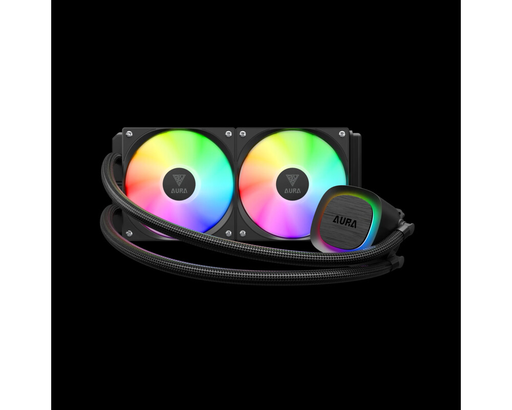 Охладител за процесор Gamdias 240mm - AURA GL240 v2 - aRGB 2