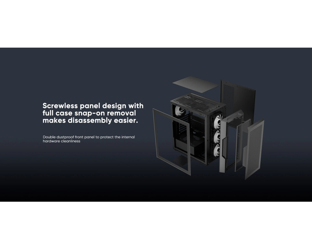 Кутия 1stPlayer ATX - TRILOBITE T7-P - 4 fans... 9