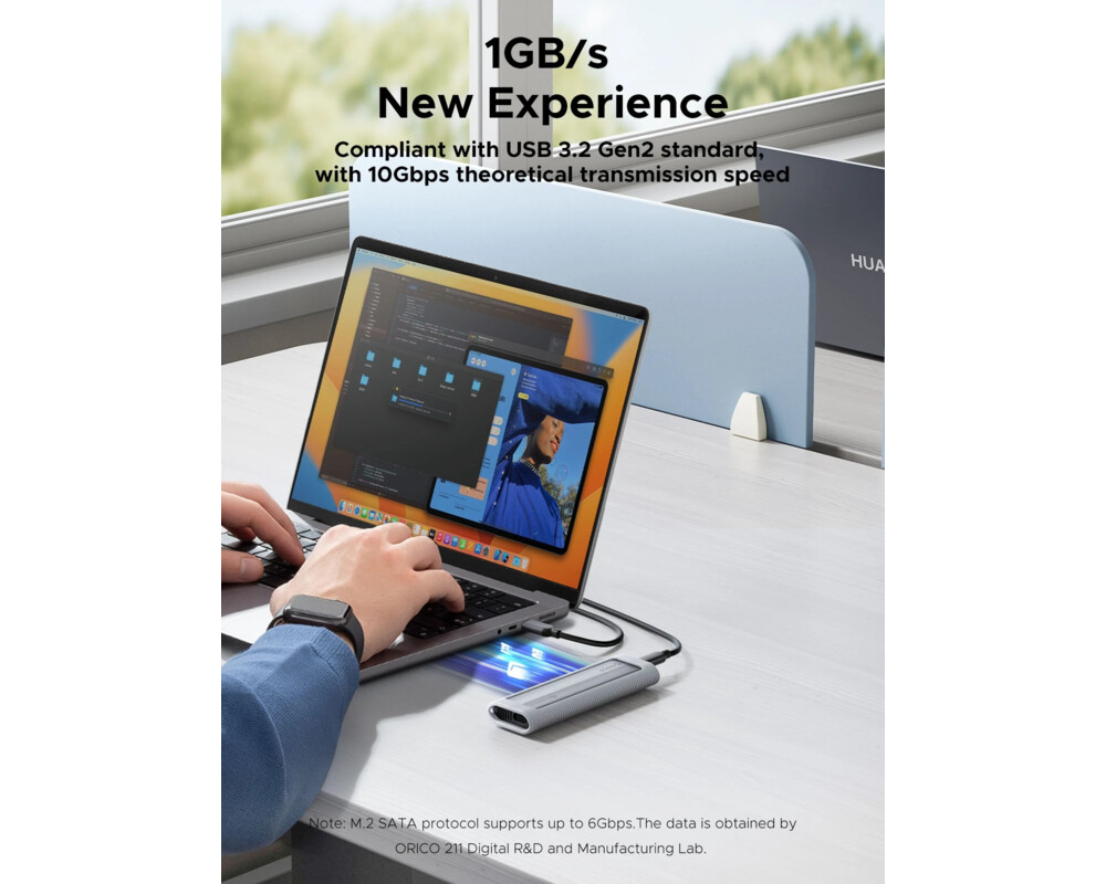 Аксесоар за съхранение Orico външна кутия за диск Storage - Case - M.2 NVMe/SATA M/B key - USB3.1 Type-C/A 4