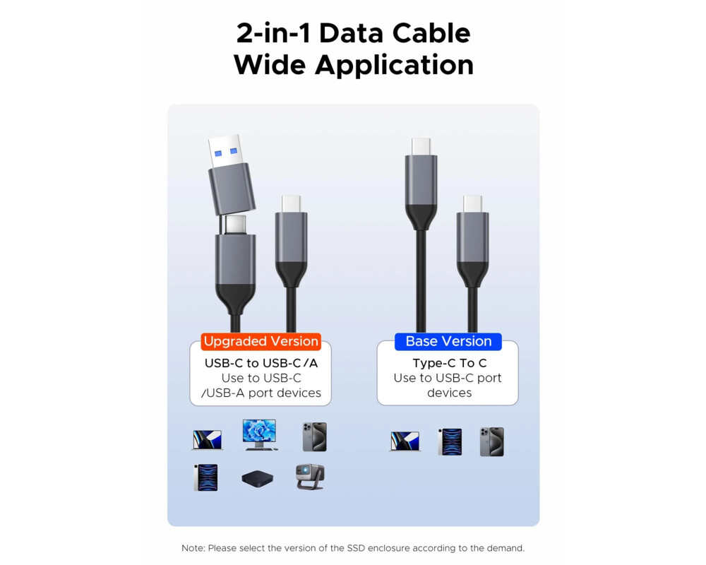 Аксесоар за съхранение Orico външна кутия за диск Storage - Case - M.2 NVMe/SATA M/B key - USB3.1 Type-C 9