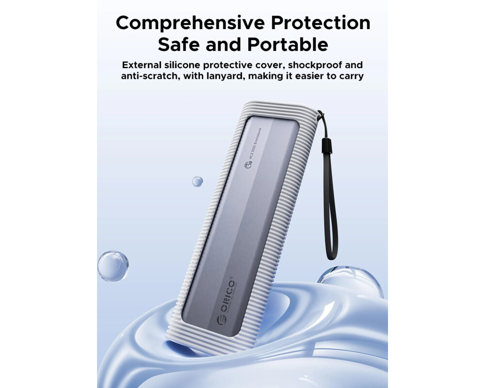 Аксесоар за съхранение Orico външна кутия за диск Storage - Case - M.2 NVMe/SATA M/B key - USB3.1 Type-C 11