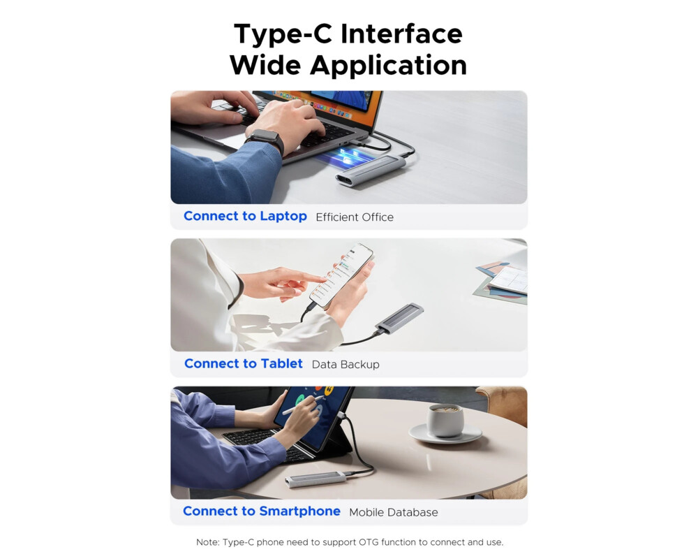 Аксесоар за съхранение Apacer външна кутия за диск Storage - Case - M.2 NVMe M-key 10 Gbps 6