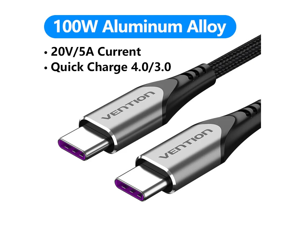 Кабел Vention Кабел USB 2.0 Type-C to Type-C -... 2
