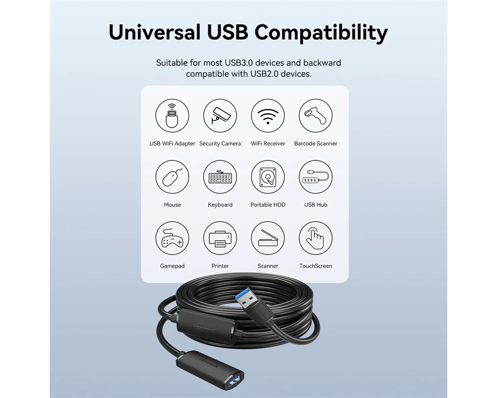 Кабел Vention Кабел удължение USB 3.0 AM / AF... 13