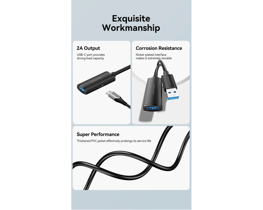 Кабел Vention Кабел удължение USB 3.0 AM / AF... 18