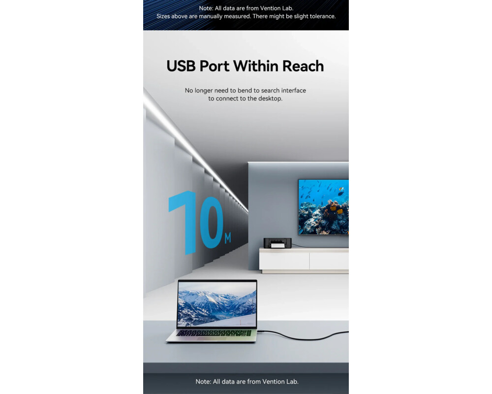 Кабел Vention Кабел удължение USB 3.0 AM / AF... 8