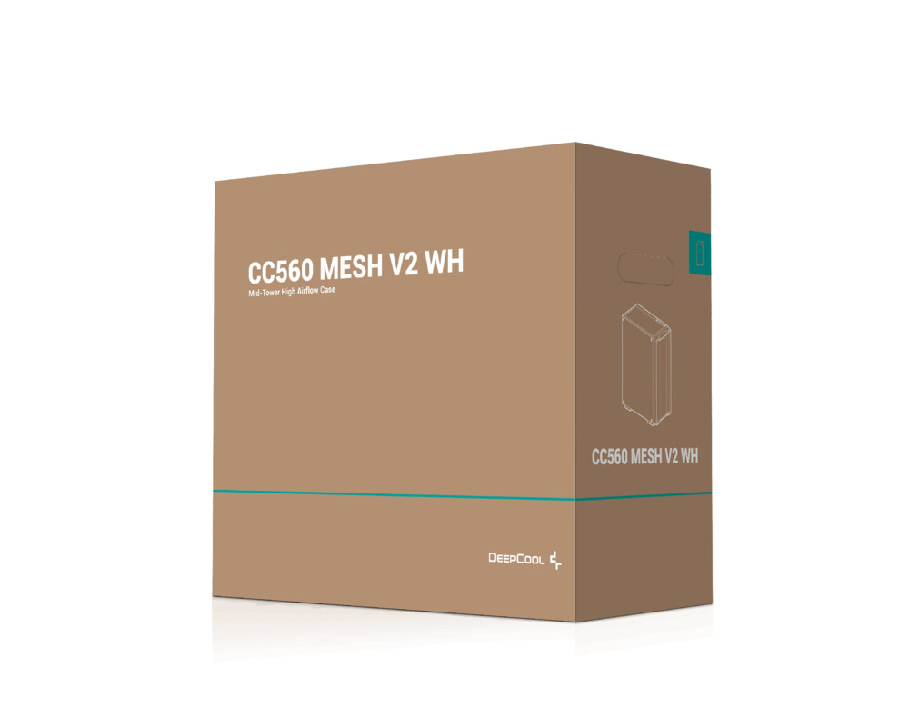 Кутия DeepCool ATX - CC560 MESH White v2 12