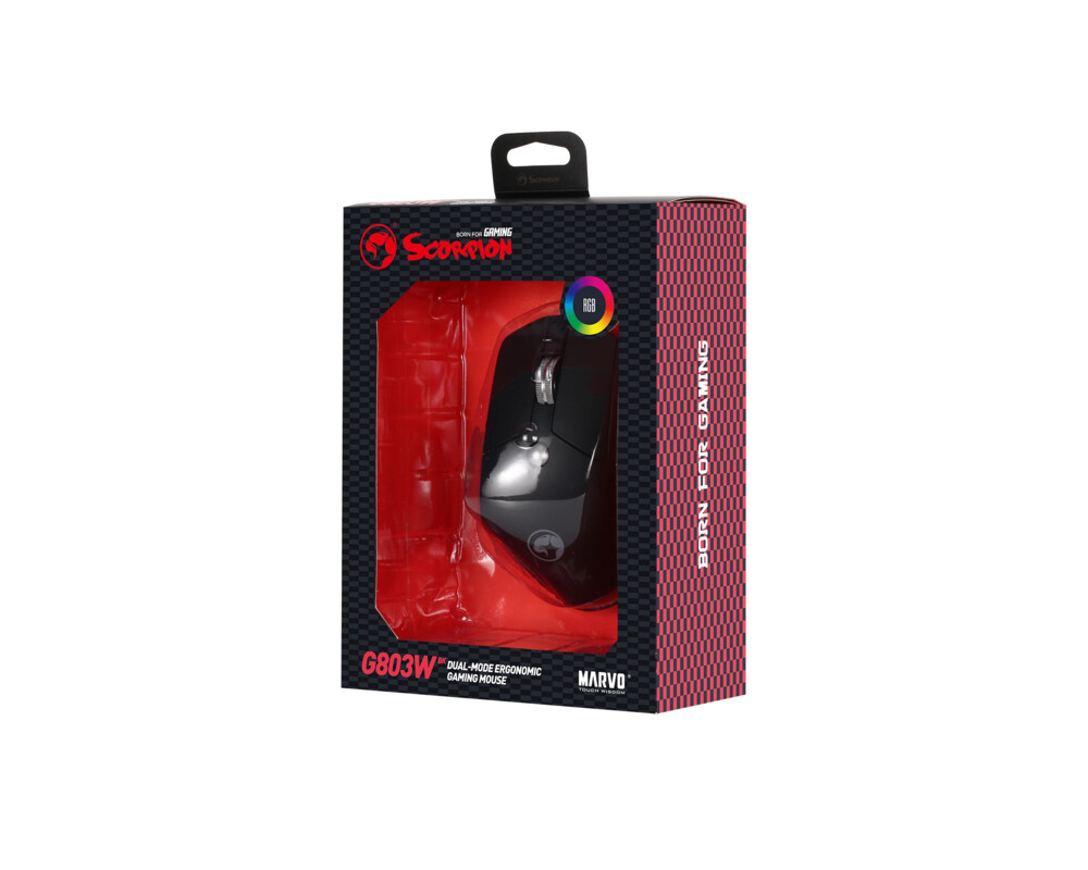 Мишка Marvo безжична Wireless Gaming Mouse Duke 55 G803 BK - 4000dpi 6