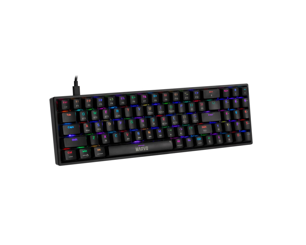 Клавиатура Marvo безжична механична геймърска клавиатура Wireless Gaming Mechanical keyboard Shogo 78W - KG956W - Bluetooth 5.0 2