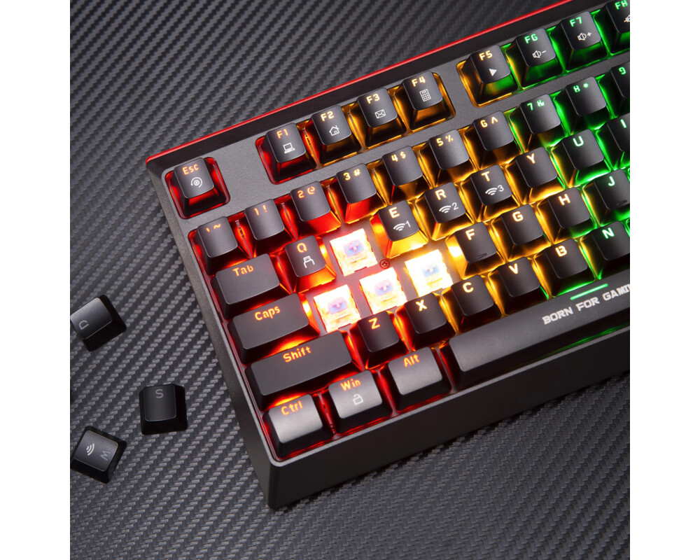 Клавиатура Marvo безжична механична геймърска клавиатура Wireless Gaming Mechanical keyboard Hecate 61WR Black - KG962W-R - Bluetooth 5.0 10