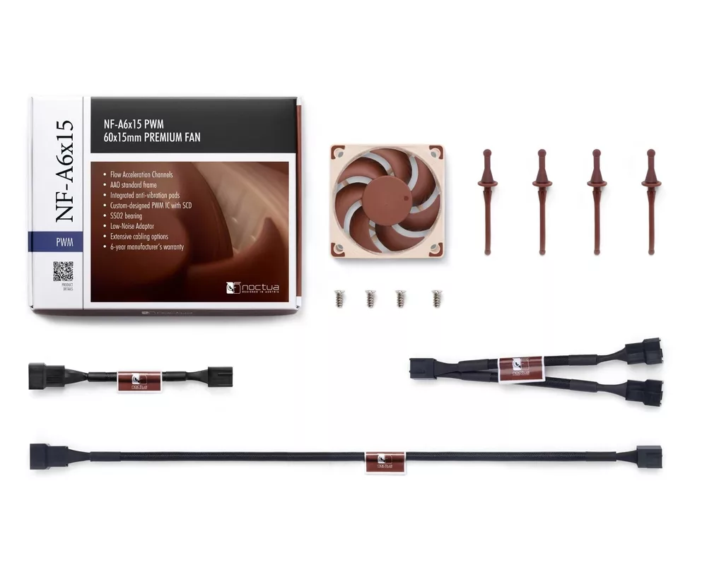 Вентилатор Noctua 60x60x15mm PWM 550-3500rpm NF-A6x... 5