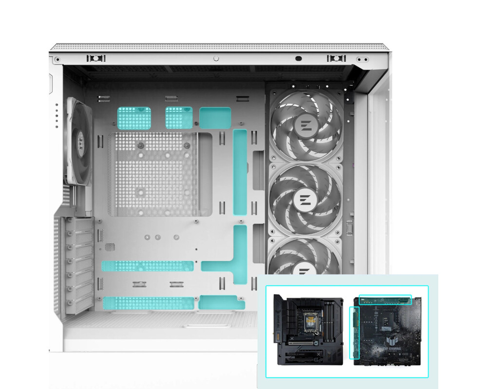 Кутия Zalman ATX - P50 DS White - Digital Display 18