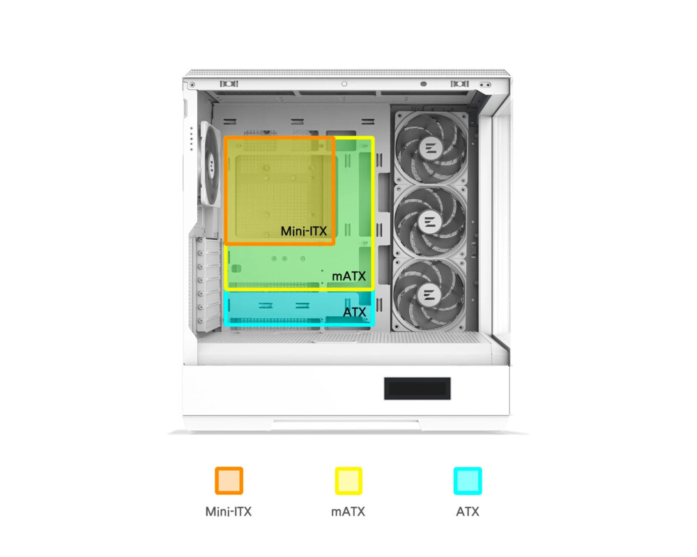 Кутия Zalman ATX - P50 DS White - Digital Display 24